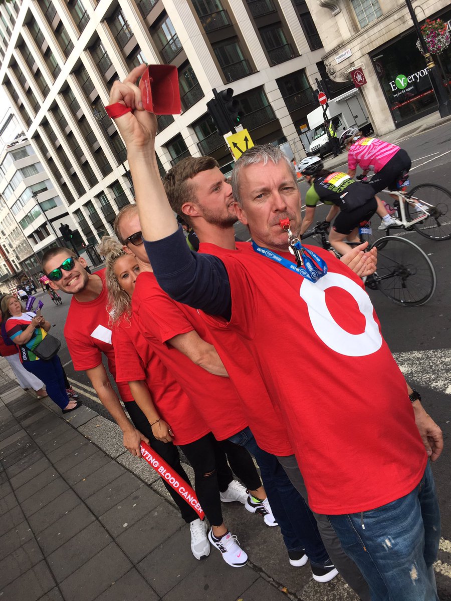 bloodcancer_uk's tweet photo. We may have lost a few of our letters but we have found a whistle at @RideLondon #gobloodwise #bloodwiseprl #cheeringforthewin https://t.co/BeRKdq1VIv