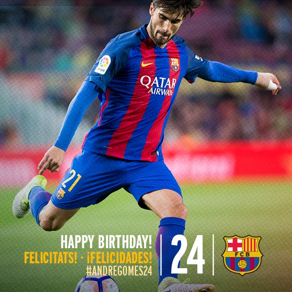   Happy 24th Birthday to Andre Gomes! 