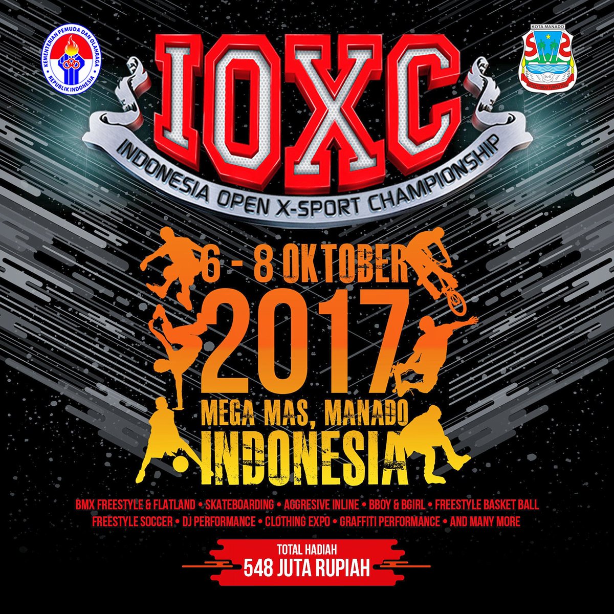 nsane11's tweet photo. The 9th Indonesia Open Xtreme-sports Championship is back ! 🔥🔥🔥
#IOXC2017 #IOXC #AyoAksi #AyoOlahraga #KemenporaRI https://t.co/R6crADQm5t