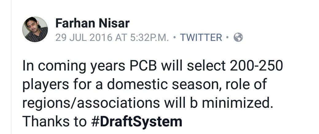 farhanwrites's tweet image. My tweet 1 year ago...and how quickly PCB adapted #DraftSystem in First-Class  Cricket to discourage local talent!!
#Disaster #BadDecision