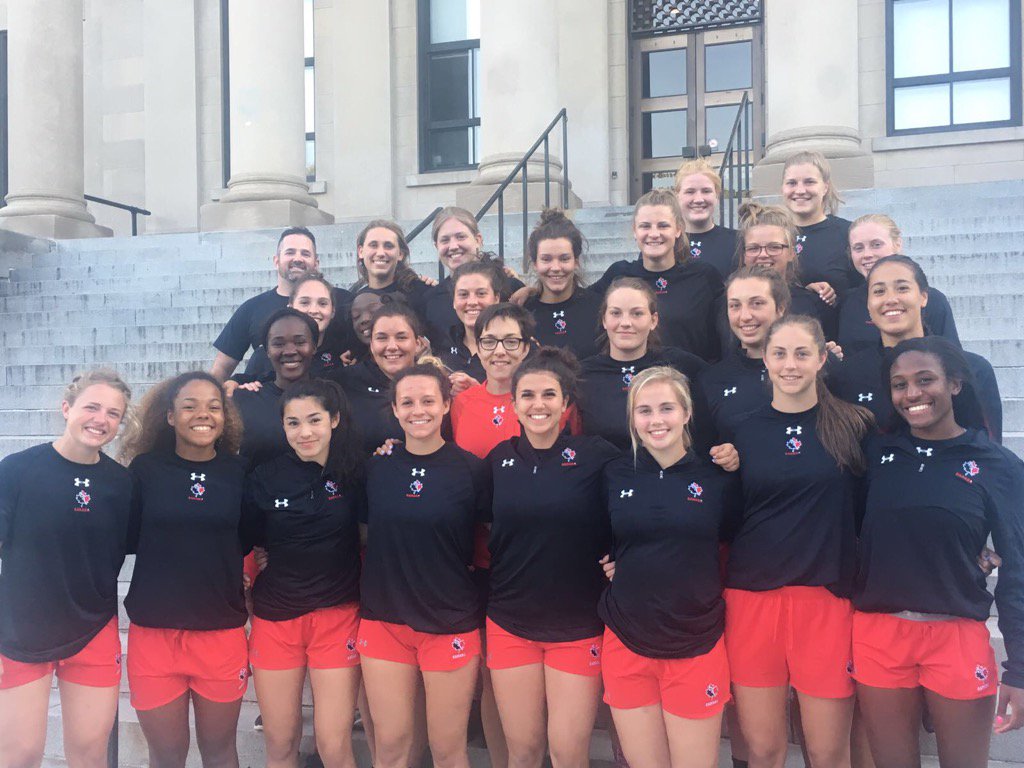 Rugby Canada U20 women end of day 1 training in Ottawa  game 3rd Aug 6pm Lees Stadium #riseasone