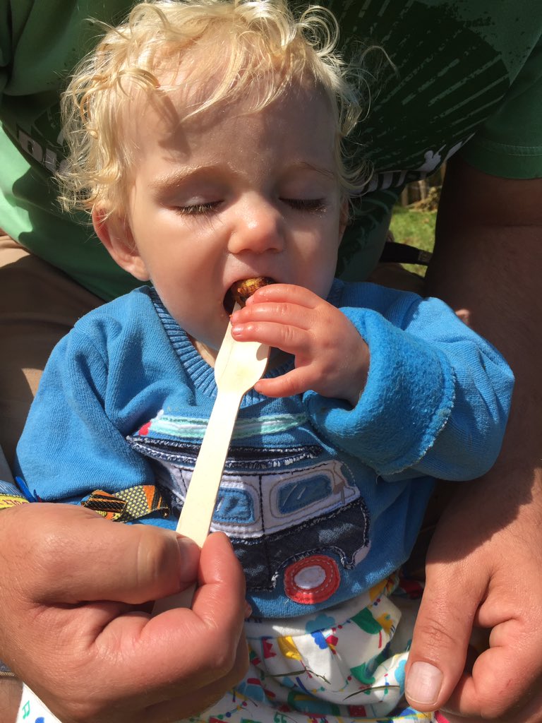 ScienceMiltonX's tweet photo. @GhanaKitchen @CampBestival Rosalind loved her first taste of Ghanaian food, RedRed was her favourite! #itsghanabetasty #festibaby https://t.co/ujW63TMonz