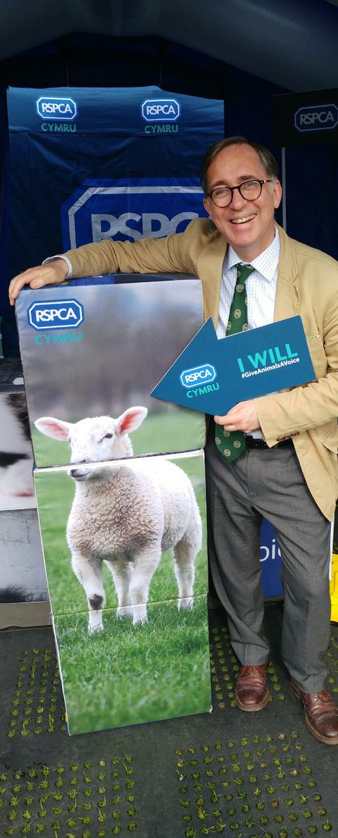 RSPCAcymru's tweet photo. A great week at #RoyalWelshShow meeting thousands of show goers. @DavidMeldingAM pledged to give S.#Wales Central animals a voice. #RWAS17 https://t.co/SaNvzW1zS5
