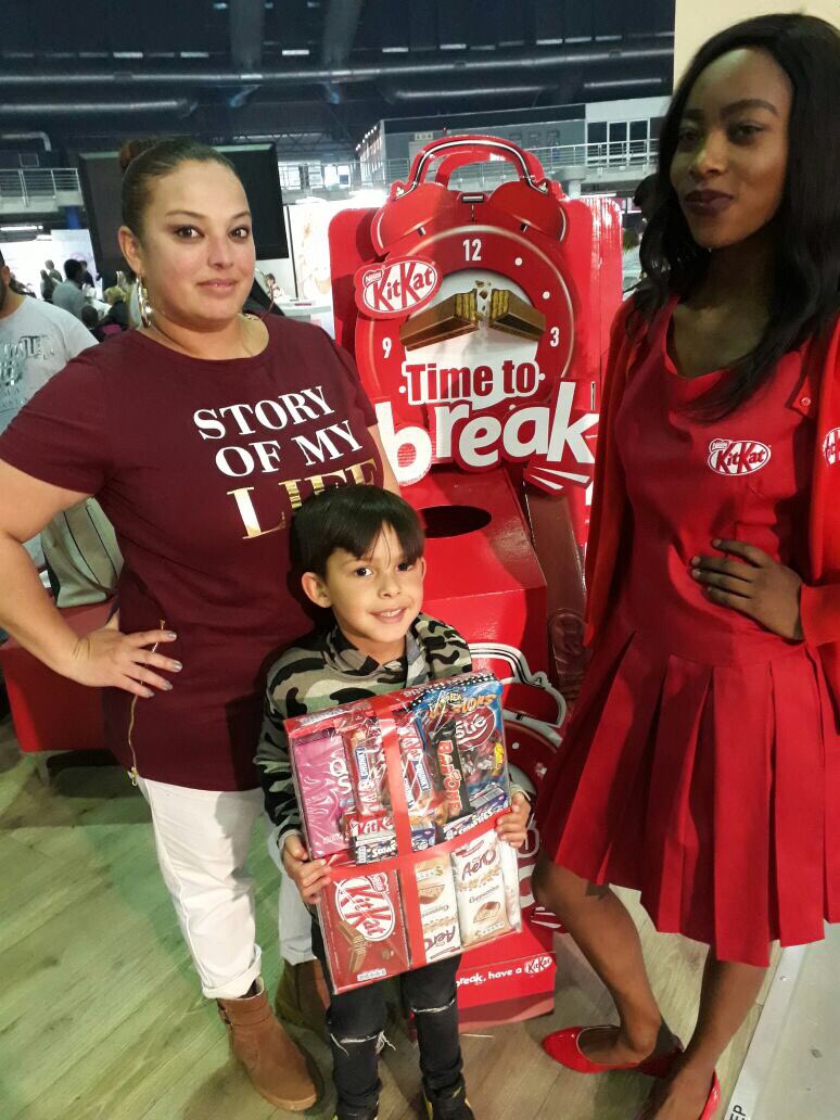 Congrats to Genielle who's just won a Nestlè chocolate hamper at the <a href="/goodfoodSA/">Good Food&Wine Show</a> show! Visit us now! ❤️🍫❤️#TimeToBreak #KITKAT