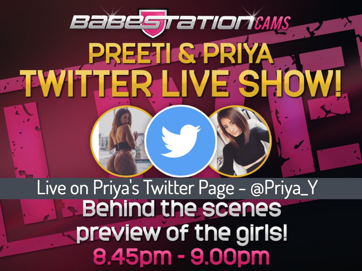 Twitter Live with @Priya_Y &amp; @preeti_young

At 8:45PM it's your chance to ask whatever you want!

Broadcasting from Priya’s Page - @Priya_Y https://t.co/E7lt3MdFXp