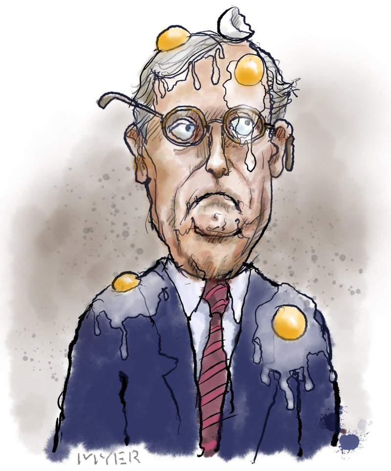 AndrewMyer1's tweet photo. Senator McConnell, how would you like those eggs? #hcm #healthcareforall #ourfirststand #AffordableCareAct https://t.co/8eKowvWEt6