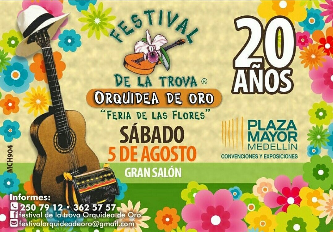 OrquideadeOro's tweet photo. Y EMPIEZA LA CUENTA REGRESIVA!!! faltan 8 DÍAS para él Festival de la Trova "Orquídea de Oro" 2017. Te esperamos este Sábado 5 de agosto. https://t.co/WwyVw5LKH1