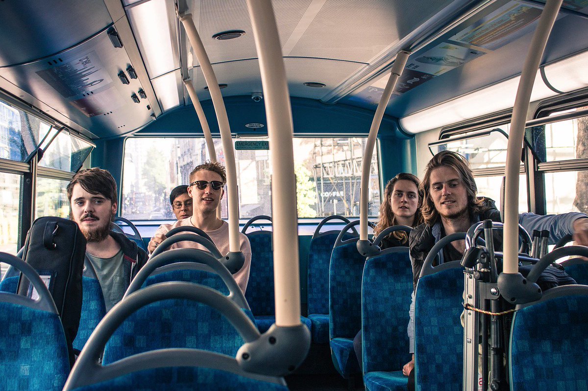 Here's a picture of us looking cool on a bus with a random man. Will he be at the show tonight? You'll have to see. 9pm at <a href="/thegoodshipNW6/">The Good Ship</a> x