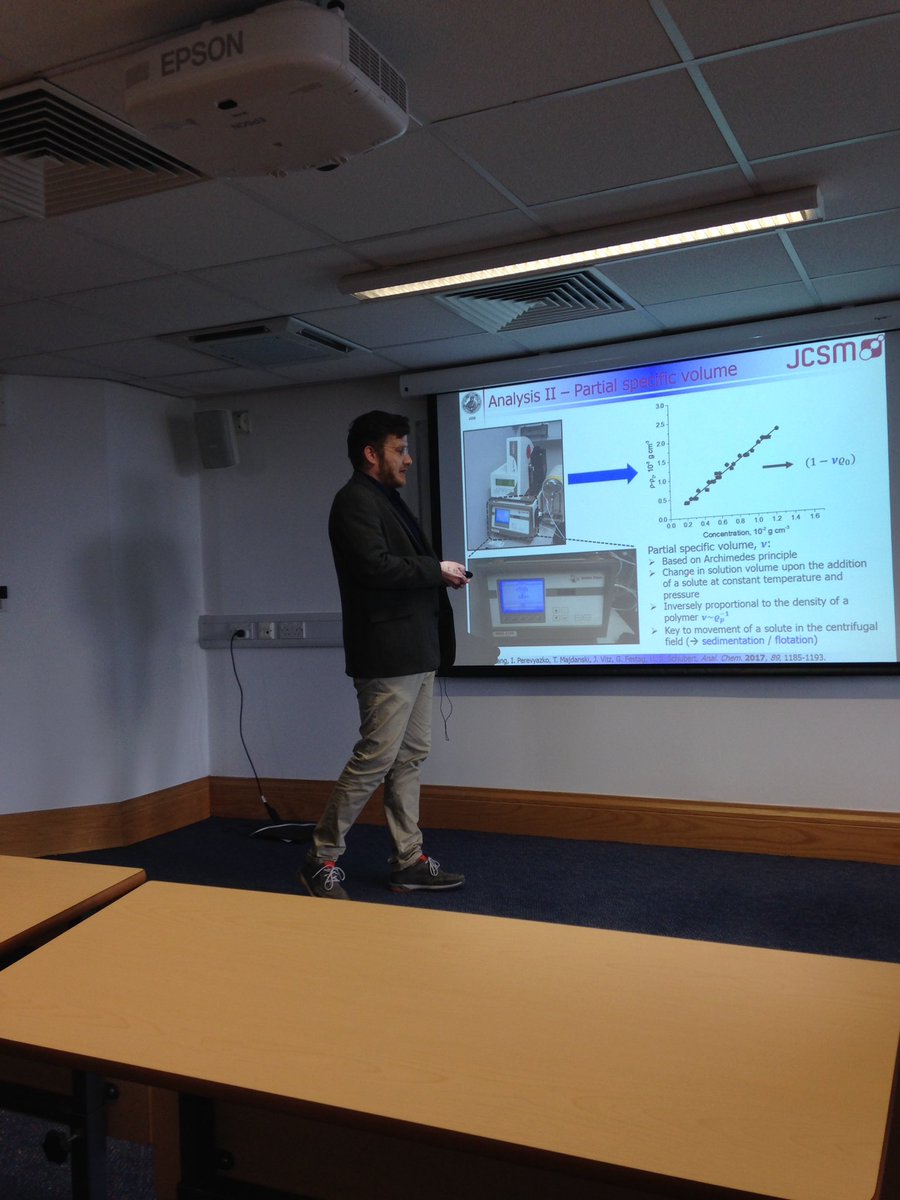 auc2017's tweet photo. Ivo Nischang (yet another ARBRE-MOBIEU awardee) achieving the improbable: making partial specific volume determination interesting!! https://t.co/v8lTdrOU3T