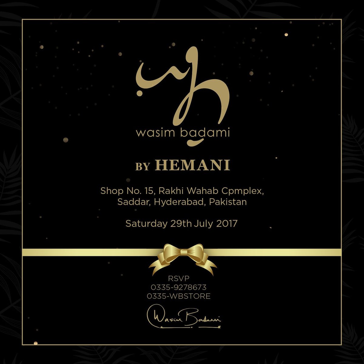 wbhemanipk's tweet photo. People of Hyderabad, We are extremely pleased to announce the opening of a WB store in YOUR CITY! 

#WBbyHemani #WBstore #WBbrand https://t.co/xMplsPUqfb