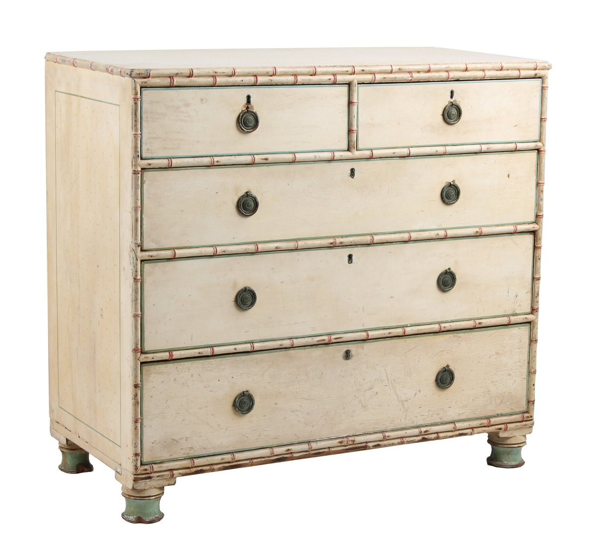 SemleyAuction's tweet photo. Look at this great early 19th century Regency period painted chest, with faux bamboo mouldings, it will be in one of our future sale https://t.co/h0gfTw6OmM