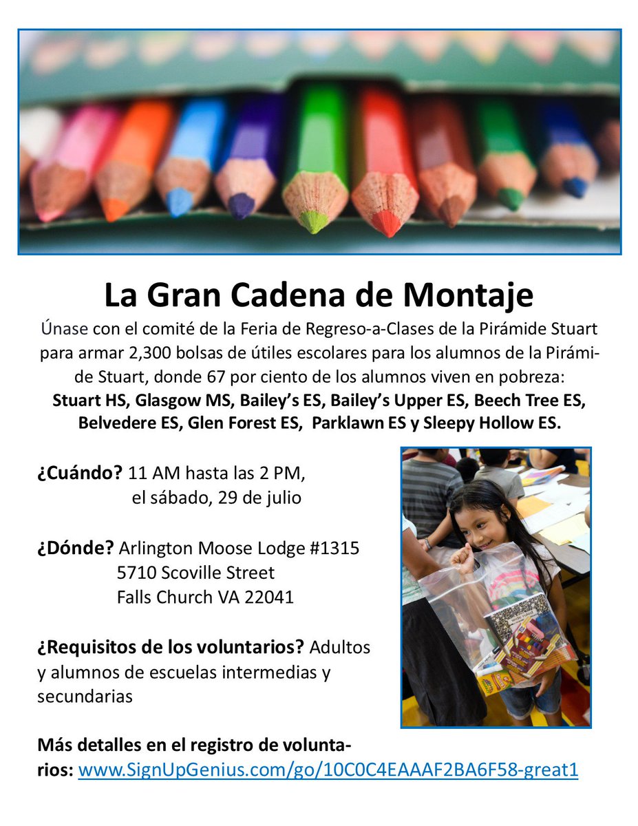 branchbrioso's tweet photo. ¡No se olviden! La gran cadena de montaje de 2,300 bolsas de útiles escolares es mañana 29 de julio a las 11AM: https://t.co/XAs0r30cvW https://t.co/xkGrHWHAiB