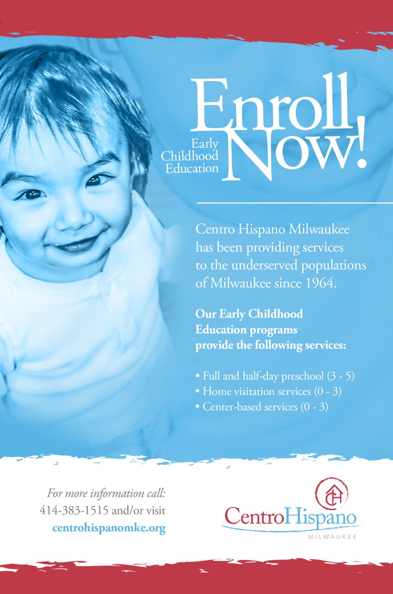 CentroHispanoWI's tweet photo. It's never too early to give your child a head start, enroll today!! https://t.co/luUcfvRenv