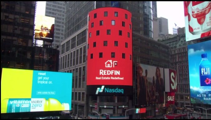 SMEniacle's tweet photo. BOOOM! @Nasdaq #RedfinIPO #OneRedfin #timessquare @Redfin https://t.co/bdSU4hP8Kb