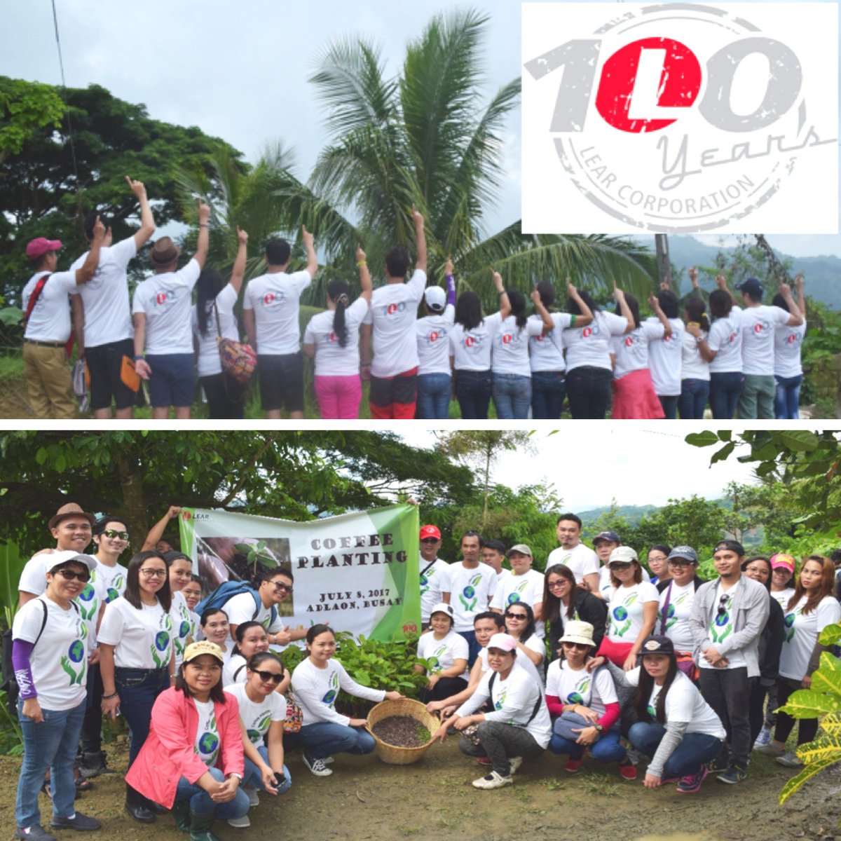 LearCorporation's tweet photo. Lear #Cebu continues to help the #environment through the Social Reforestation Program's #Coffee Farming initiative in #Adlaon. #Lear100 https://t.co/roGT5gEEXf
