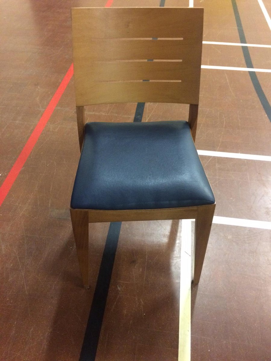 FOR SALE: Blue/Wood Chairs £20 each (15 in total) proceeds go to  <a href="/SelbyCentre/">Selby Centre</a> Purchase on our eBay charity store ebay.co.uk/itm/Blue-Woode…