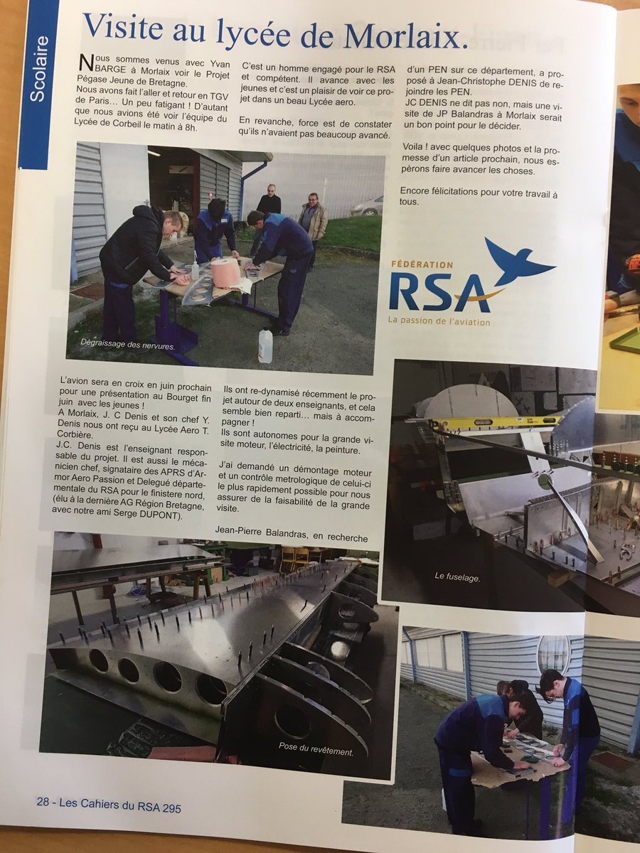 nanothepilot's tweet photo. Zenair-Barge Aviation et ses ateliers "Rudder Workshop" ainsi que de la construction de CH650B en milieu scolaire dans le cahier du RSA. https://t.co/TnwJzYy6vq