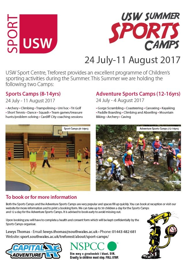 <a href="/USWSport/">USW Sport</a> Camps are underway. Limited places, sign up  today for guaranteed fun <a href="/SportRCT/">Chwaraeon RhCT | Sport RCT</a> <a href="/RCTCouncil/">RCT Council</a> @rctschools @sport_wales <a href="/HockeyWales/">Hoci Cymru</a>