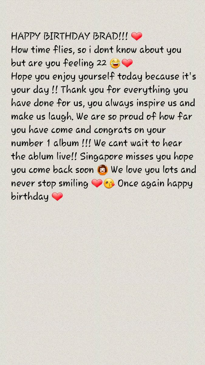 VampetteSim16's tweet image. HAPPY BIRTHDAY @TheVampsBrad ❤ Sending love to you from your Singapore Vamily 😘 

#HappyBirthdayBrad #BradIsFeeling22
