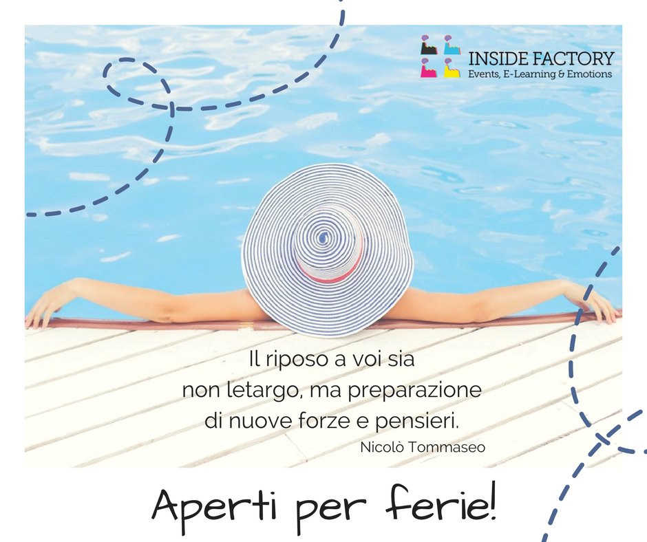Inside_Factory_'s tweet photo. Il Team di #InsideFactory non vi lascia da soli! Ad agosto saremo chiusi solo lunedì 14 e martedì 15! ;) #apertiperferie https://t.co/Q9POKulEzv
