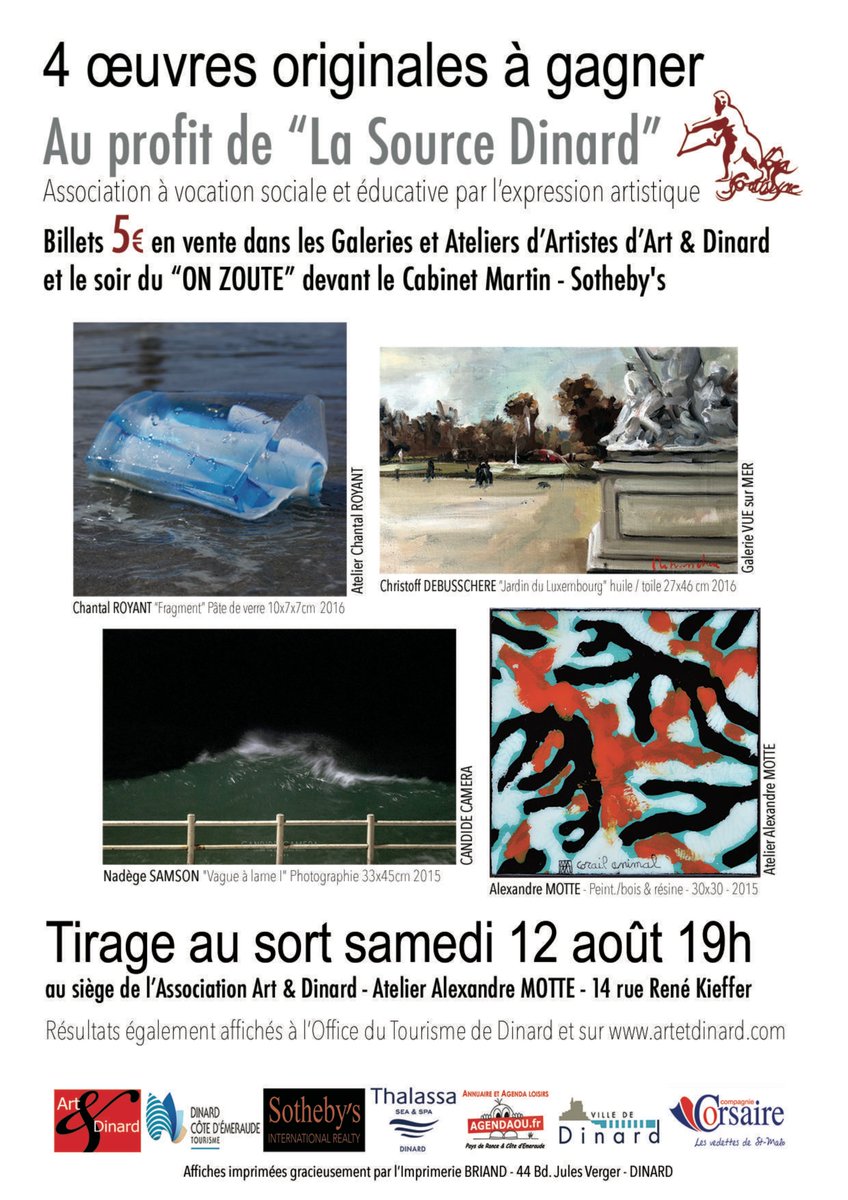 Alexandre_Motte's tweet photo. Je soutiens l'action de @la_sourcedes en offrant l'une de mes oeuvres au profit de la tombola du 12/08/17 à Dinard. https://t.co/pd3ras2PFL https://t.co/BXLdiip8YY