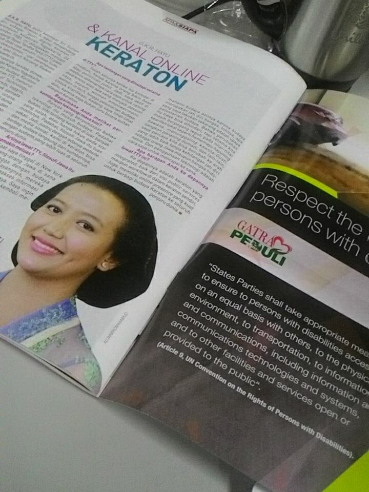 emeswe's tweet photo. Di @MAJALAH_GATRA pekan ini ada ibu @GKRHayu simak obrolannya seputar digitalisasi di kraton Jogja #bacaGatra https://t.co/ETB6qUT5rQ
