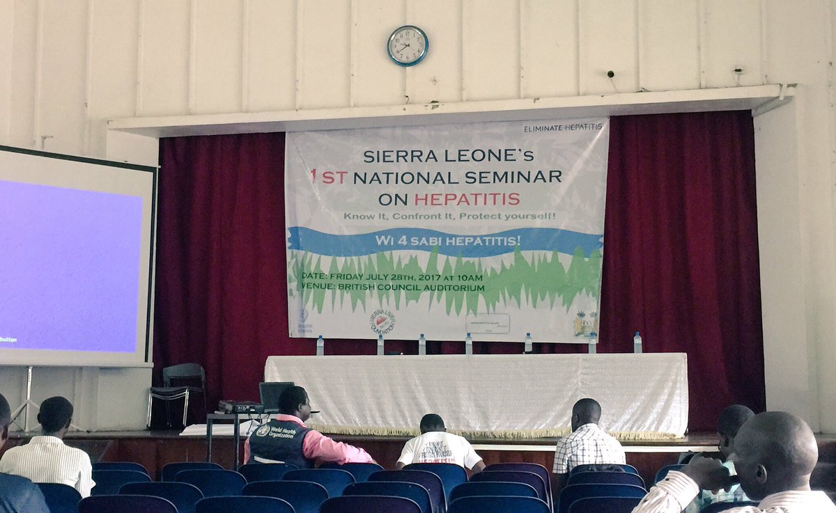 slemsaSL's tweet photo. The first National Seminar on hepatitis is just about to start.
Be hepatitis aware!
#WHD2017
#KnowIt
#ConfrontIt
#ProtectYourself https://t.co/jGpKPuT6vk