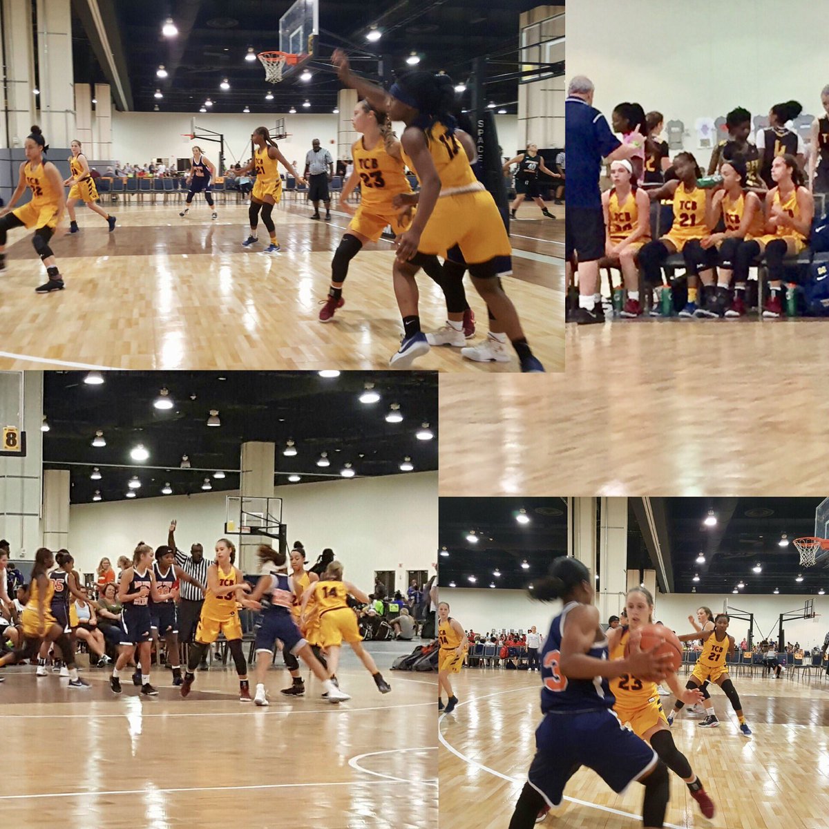 TCB_Basketball's tweet photo. TCB Gold battled for 1st place in pool and advances to quarterfinals in D.C.! 8:00am! #Super6 https://t.co/RiEaLBp2tF
