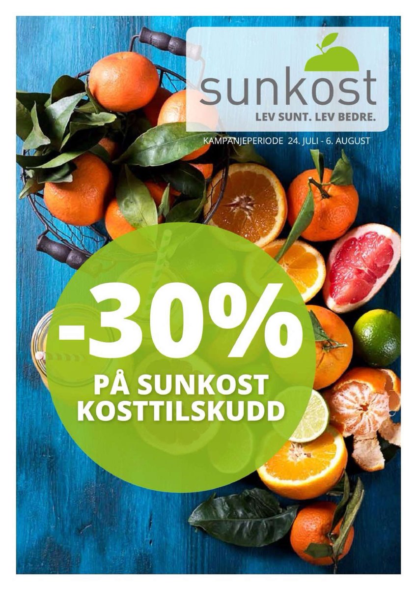 Hold deg #sunn og #frisk i #Sommer ! Nå har <a href="/Sunkost_no/">Sunkost.no</a> -30% på kosttilskudd! goo.gl/nHa3Lj