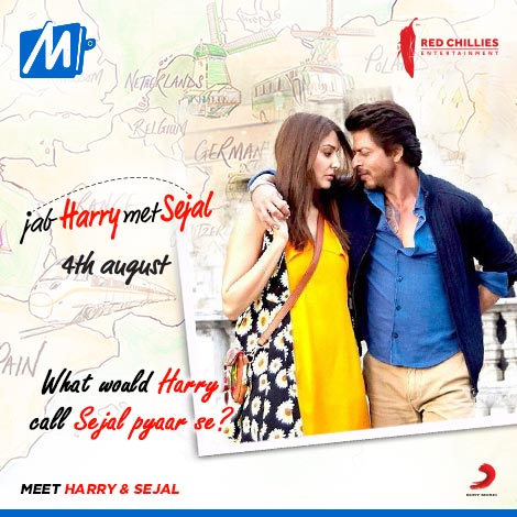 MobiKwik's tweet photo. What would Harry call Sejal pyaar se? Answer &amp; get chance to meet @iamsrk &amp; @AnushkaSharma! #1WeekToJHMS @RedChilliesEnt @MobiKwik #JHMSAug4 https://t.co/IMZAXoV0AK