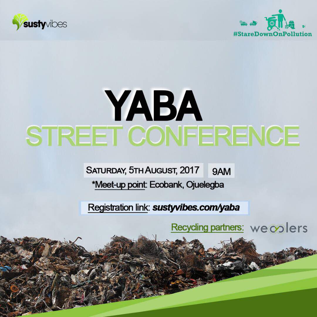 SustyVibes's tweet photo. Our #YabaStreetConference is just a few days away are you ready to #StareDownPollution. Remember together we can make the world #sustainable https://t.co/PML7ICH9td