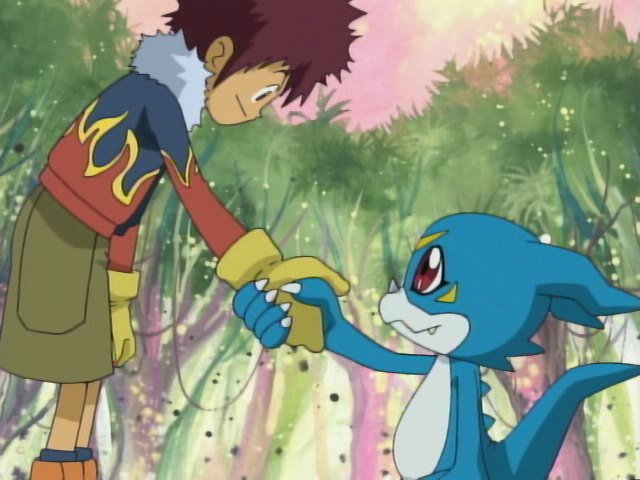 translationmon's tweet image. Ah the meeting of human and partner Digimon is such a beautiful scene...