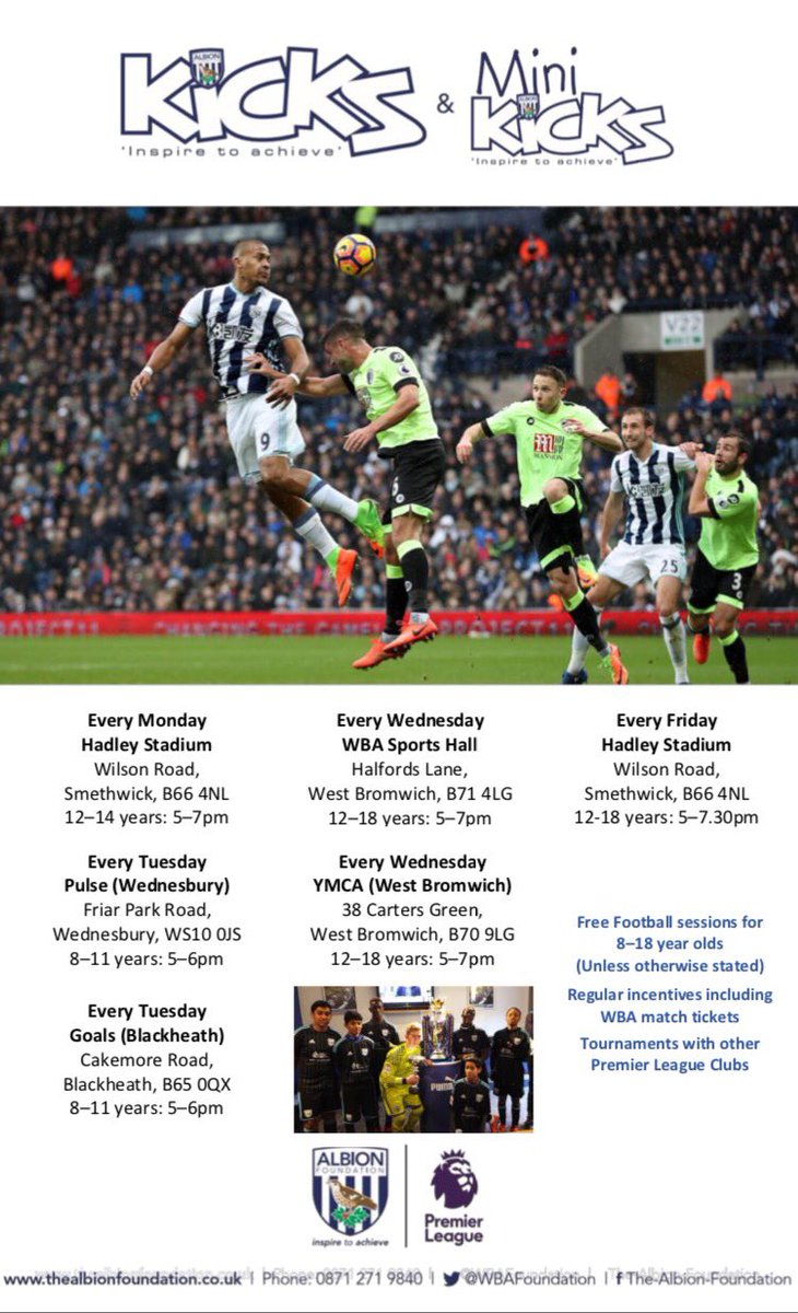 SmethwickWMP's tweet photo. KICKS Friday 5-7:30pm @WBAFoundation @ApnaAlbion @SLTGetActive @ShirelandCA @sandwellcouncil @SandwellPolice @WMPolice @BensonCommunity https://t.co/PDSmSEmMRS