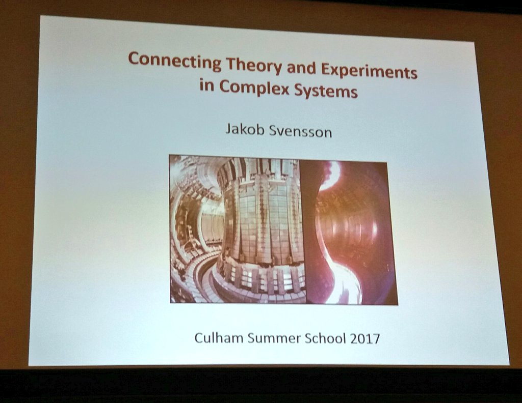 culhamsummer's tweet photo. Closing the 2017 summer school with a dose of Bayesian probability: connecting theory &amp; experiment in complex models with Dr Jakob Svensson https://t.co/7Ha5te35nG