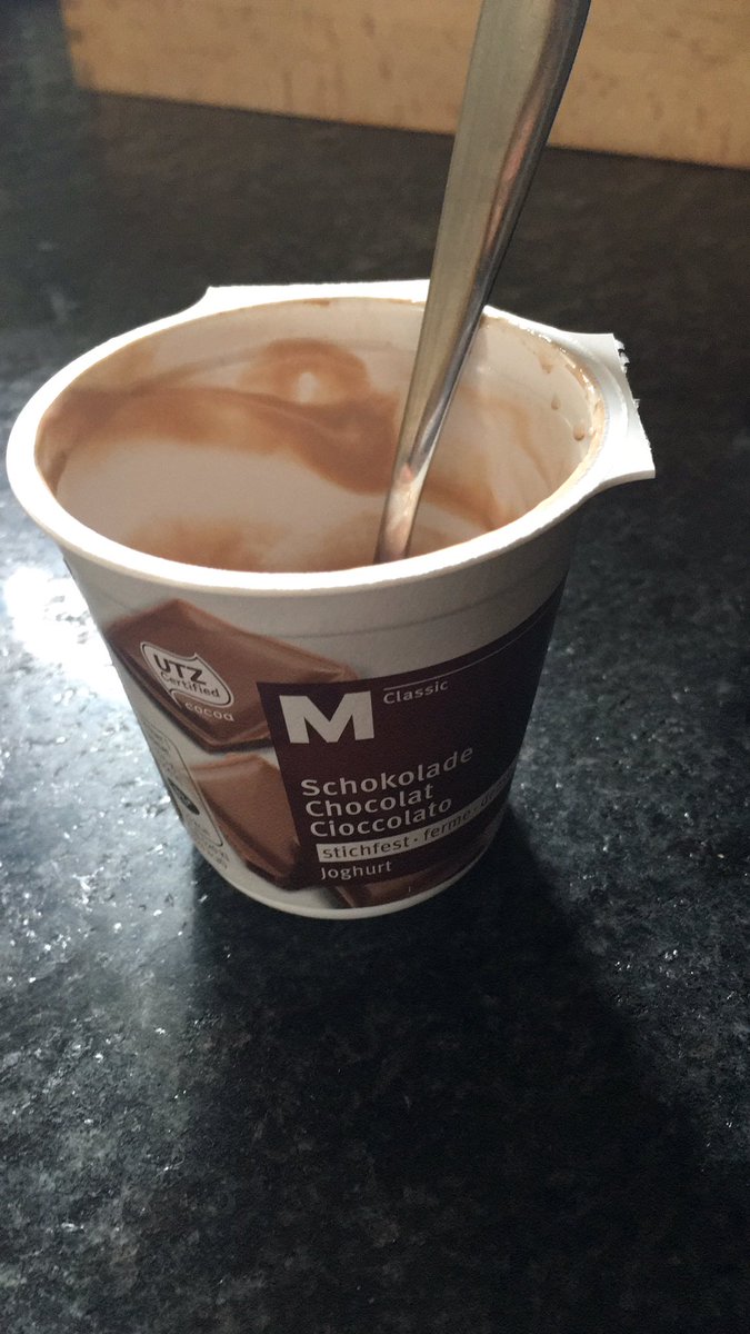 Nadinemusic's tweet photo. @WhyNotUsPlay Just enjoying my gender neutral yoghurt 😌 #SwissMade https://t.co/FL7lHwT3Y5
