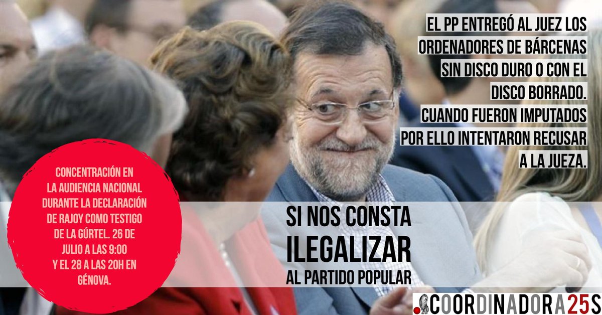 Desfachatez sin límites: A Rajoy no le consta la destrucción de pruebas a martillazos y el robo de informes clave #MarianoCorleoneDimision