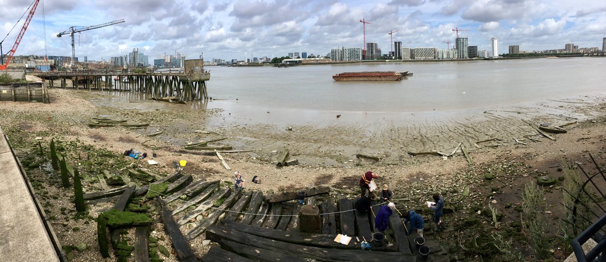 ThamesDiscovery's tweet image. Panoramic view of our site this morning at #Charlton #dayofarch