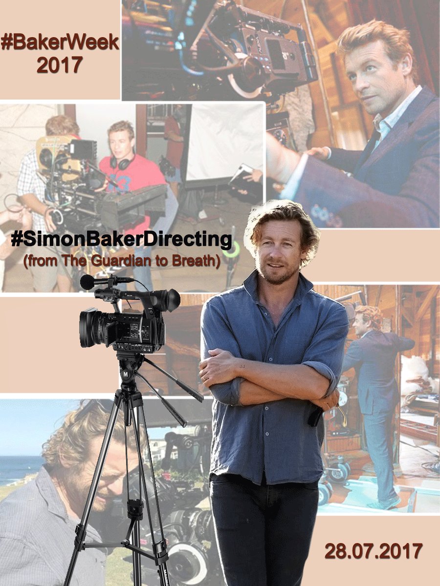 BakerWeek's tweet photo. #Bakerweek2017 day 5 🤗
More as just an actor! 😎
What comes to your mind when you think about #SimonBakerDirecting ?🎥🎬
#Bakerweek
#SimonBaker https://t.co/TY48NRw22x