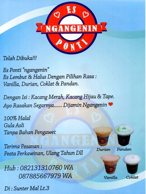 sunter_mall's tweet photo. Mau Es yang NGANGENIN?? Ke @sunter_mall yuukk !! ada rasa #durian #pandan #vanilla #coklat dan isi #kacangmerah #kacanghijau #tape https://t.co/UhtZqYLyX9