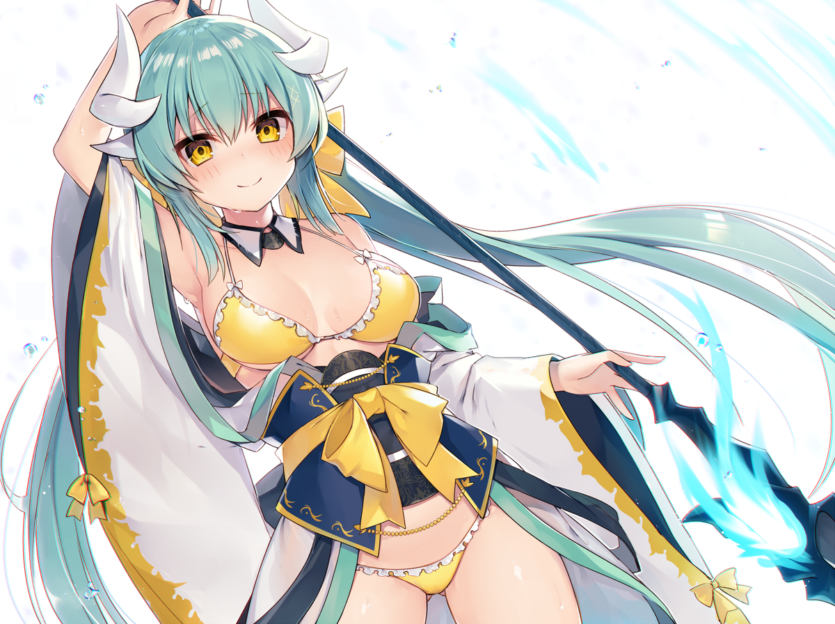 清姫(Fate) ,清姫(水着) 「お水着きよひー #FGO 」|むりょのイラスト