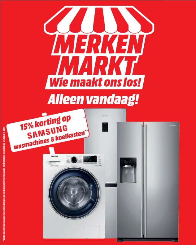 MediaMarktSont's tweet photo. Wauww! 😃Vandaag héél véél artikelen van #Samsung 
#witgoed #televisie #tablet #groningen #sontplein https://t.co/G5dK4tOpM6