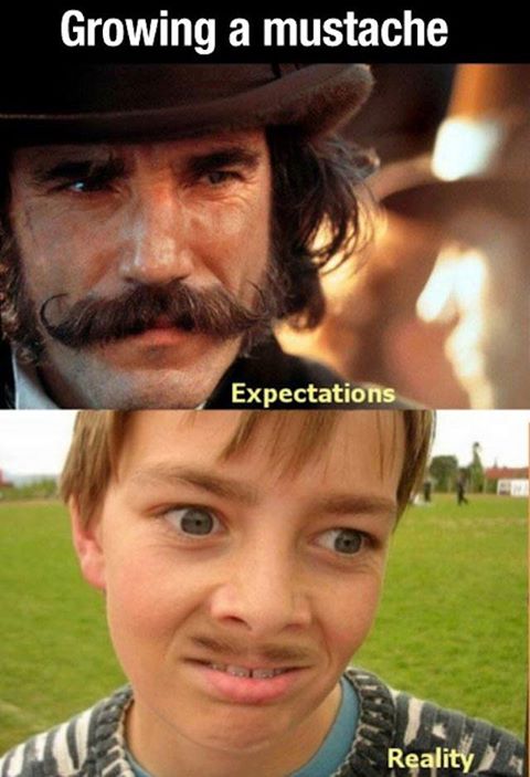 Growing a mustache (expectations/reality)