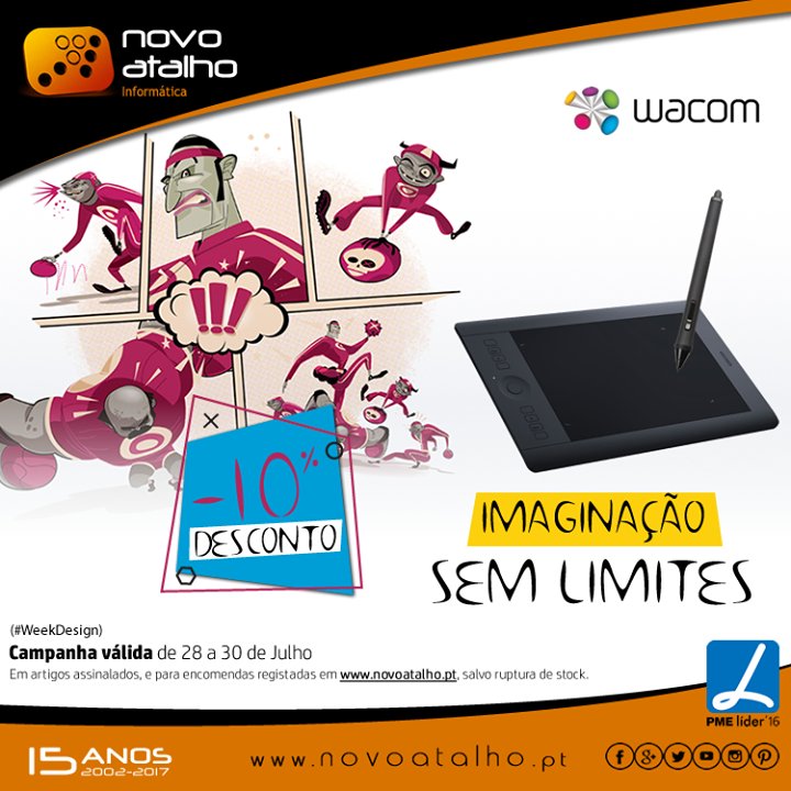 Novo_Atalho's tweet photo. #WeekDesign
📣📣 Aproveita, de 28 a 30 de Julho, 10% desconto em produtos selecionados WACOM!
Imaginação sem limite… https://t.co/lcnxBAvi9t https://t.co/mr6WWWdlr5