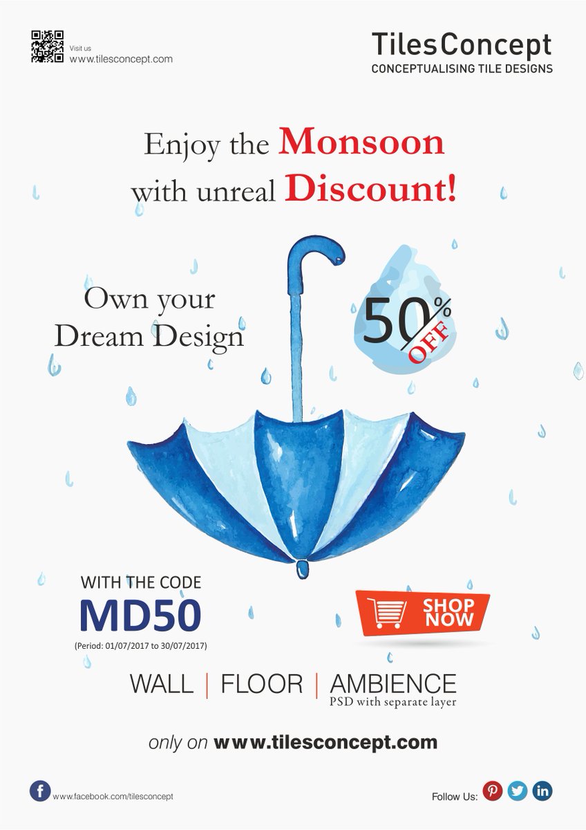 TilesDesign's tweet image. ATTENTION! OFFER ENDING SOON! Get great 50% SALE offer as early as possible. Download your favorite Tile #Designs @ TilesConcept.Com