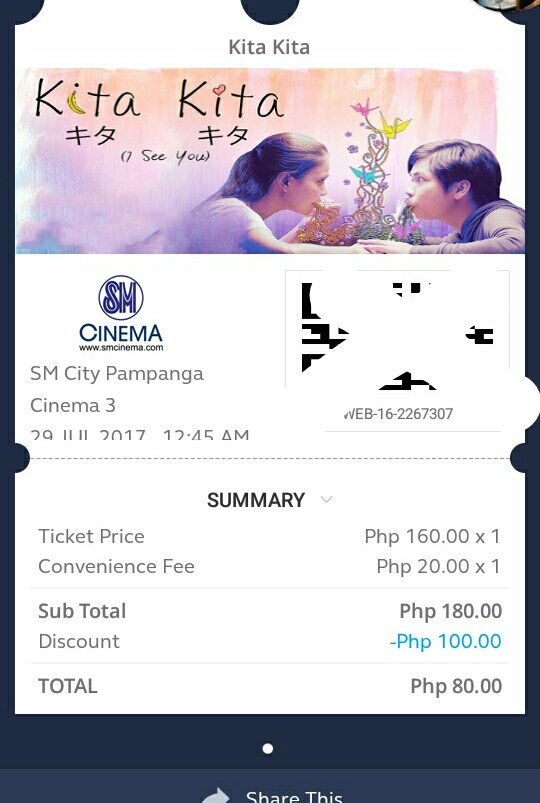 MYKApcake's tweet image. Bought ticket for only 80 pesos hahaha #TipidMode