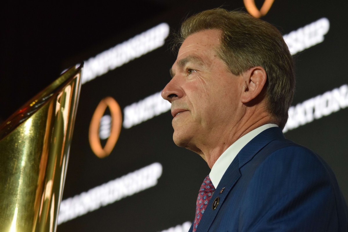SECCountryBama's tweet photo. Alabama football: Nick Saban stumps for tougher schedules https://t.co/2lRD065UYF #RollTide https://t.co/rvenQf3QQJ