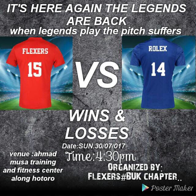 shariffshattima's tweet photo. FLexers vs Rolex try to not let ur self to miss this game #HIGOSA https://t.co/DkpnAEyDb4