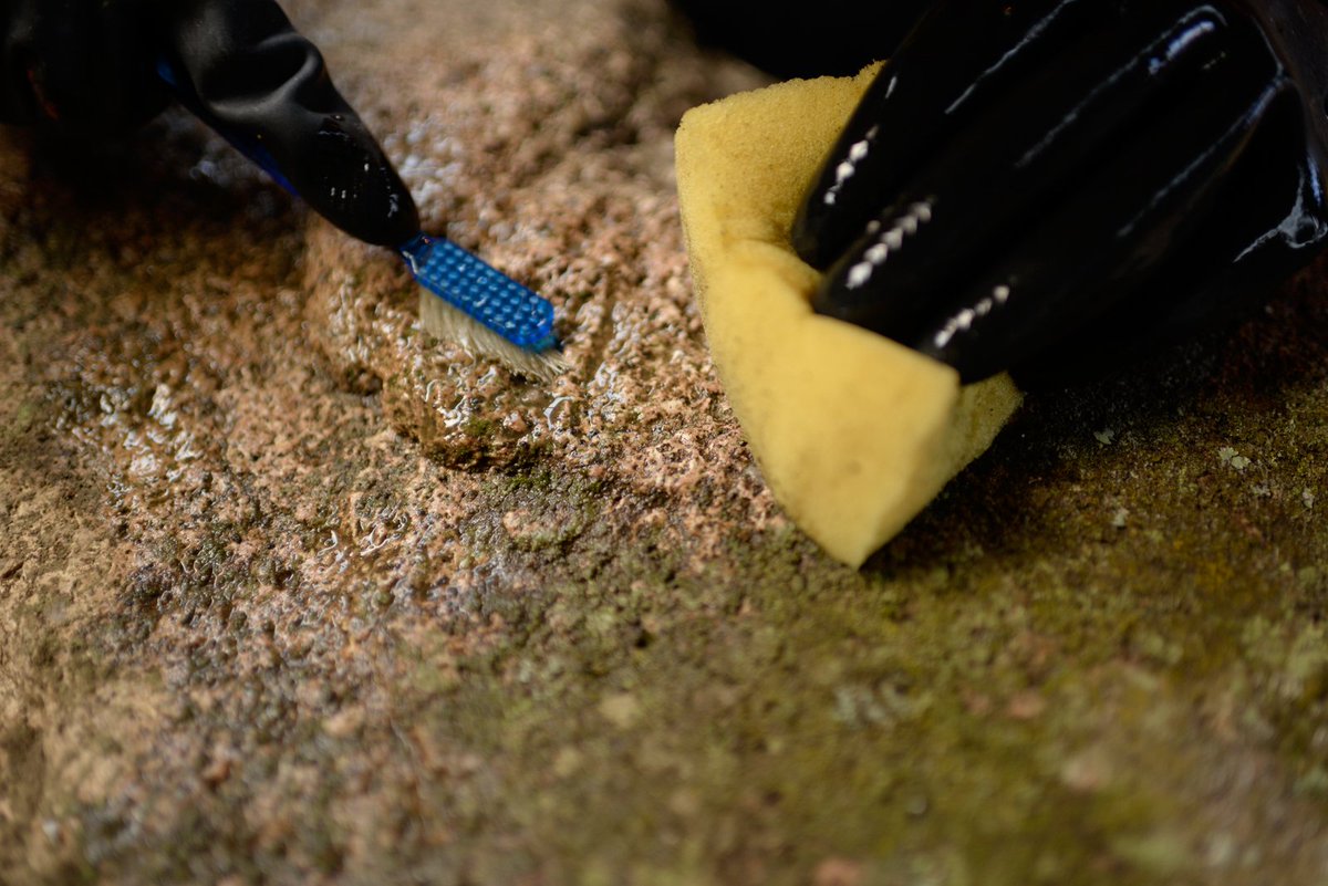 SpectrumDH's tweet image. On the #dayofarch, we look back to March, when we excavated these #pictishstones. We're now working on their #conservation! #inverurie