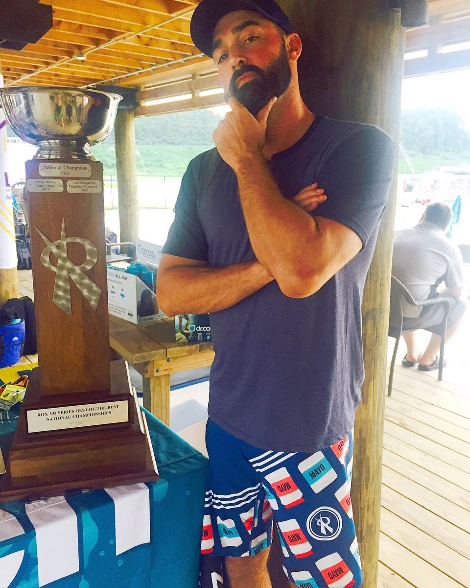 What's more impressive- Neil Mayo's custom "Mayo" board shorts or the national championship trophy 🤔 🏆