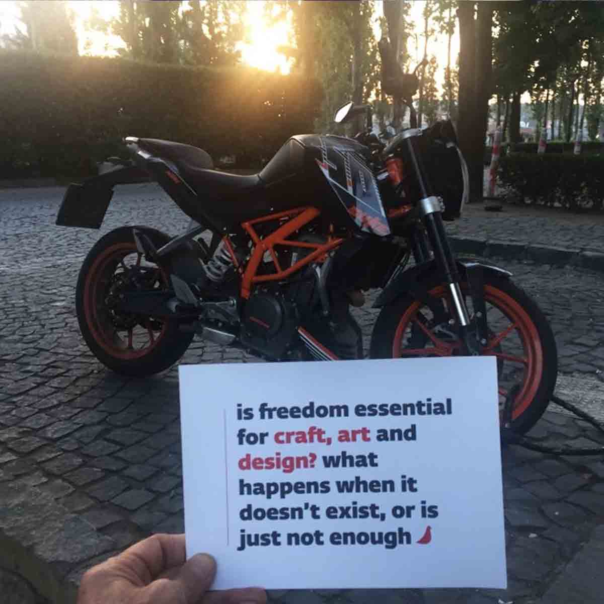 designInStanbul's tweet photo. is freedom essential for #craft, #art and #design? what happens when it doesn’t exist, or is just not enough? #designinistanbul #collective https://t.co/rFu3ikPl2m